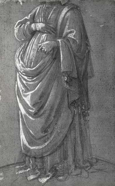 British Museum — Lippi Filippo - sec. XV - verso: Figura stante — insieme, verso
